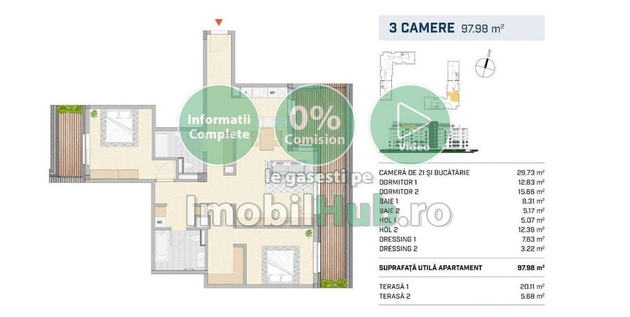 3 Camere,Liberty Residential, Imobil Premium, aproape de zona Centrala - 9