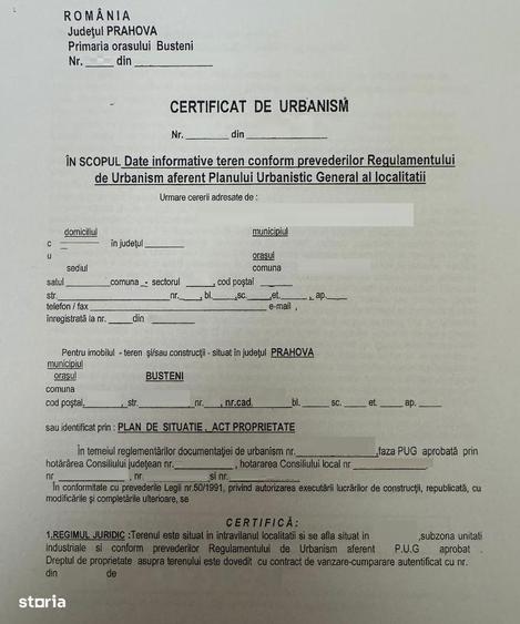 Vanzare teren intravilan 2944mp constructii ideal investitie Busteni - 1