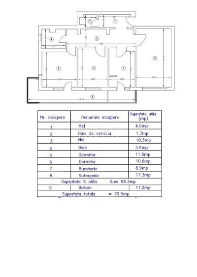 Republicii-z. p. M. Viteazul - 3cam, cf1A, dec,2/4 - 95000eu
