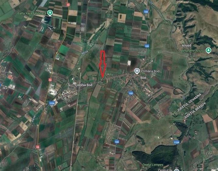 Teren  intravilan 1000 mp, Bod, Brasov - 1
