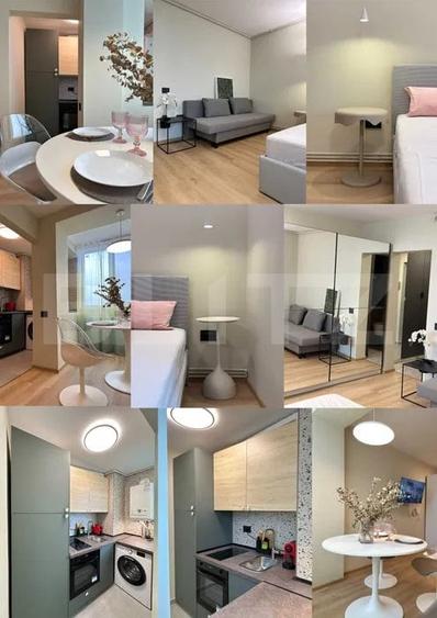 Garsoniera moderna, 30 mp, cu priveliste, la etajul 9, zona Astra - 7