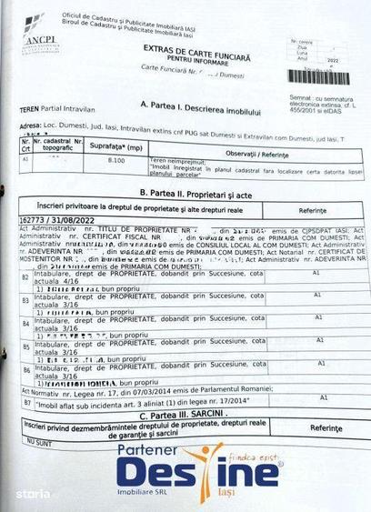 Comision 0% - Teren Primarie Dumesti, 8100 mp, front 13 ml, - 2