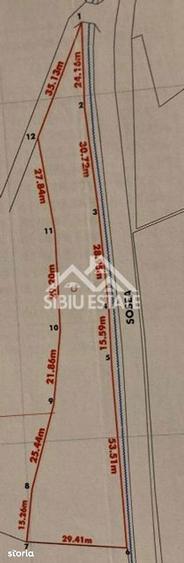 Teren construibil ,la sosea, intre Vale si Sibiel, zona cu potential - 8