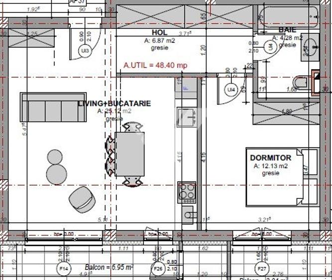 Apartament nou 2 camere etaj 3 balcon si debara - zona Doamna Stanca - 3