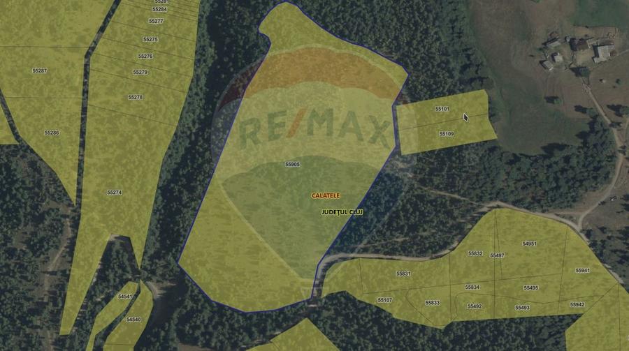 Teren agricol extravilan de 68607 mp, în Călățele