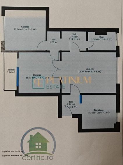 P4507 Apartament cu 3 camere, zona Medicina - 12