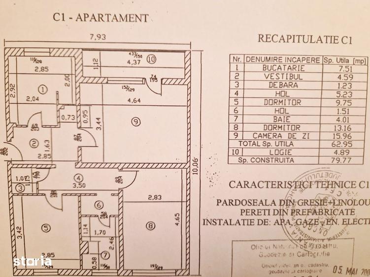 EXCLUSIV- Cafrom Imobiliare - VEST - Apartament 3 Camere de Vanzare - 9