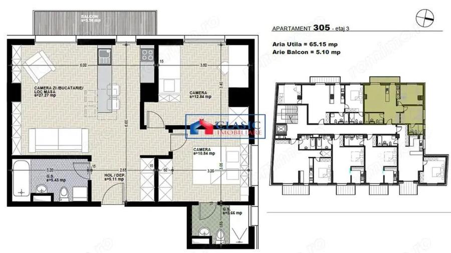 Apartament 3 camere, ansamblu rezidential nou, zona Marasti, strada Dorobantilor - 2