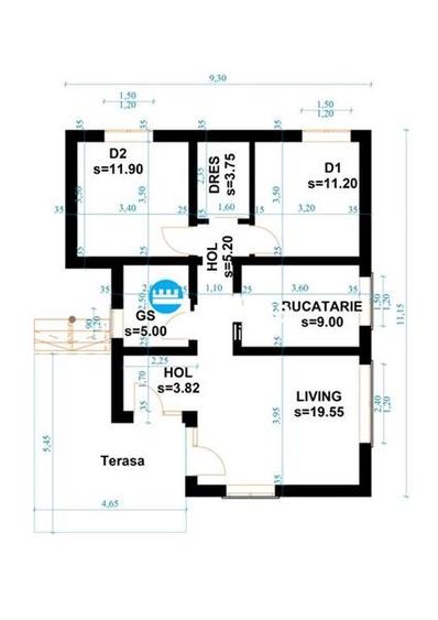 Casa P 3 cam. 450 teren, zona Horpaz , Profi - 8