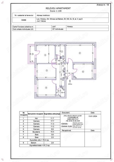 Vand apartament 4 camere decomandat, 82 mp Str. Mircea cel Batran - 7