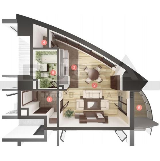 Apartament cu o camera, West City Tower - 3