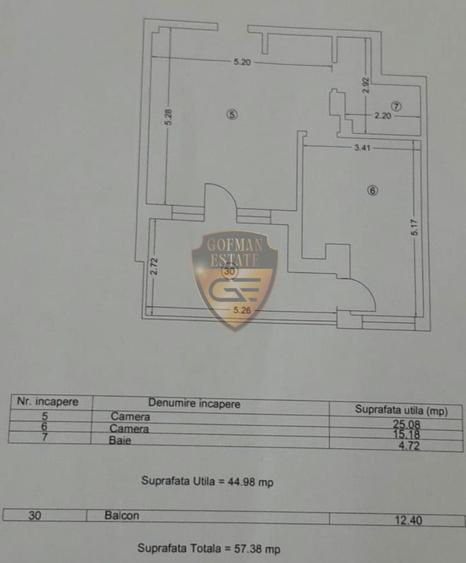 Apartament cu 2 camere semidecomandat, mobilat în Nord