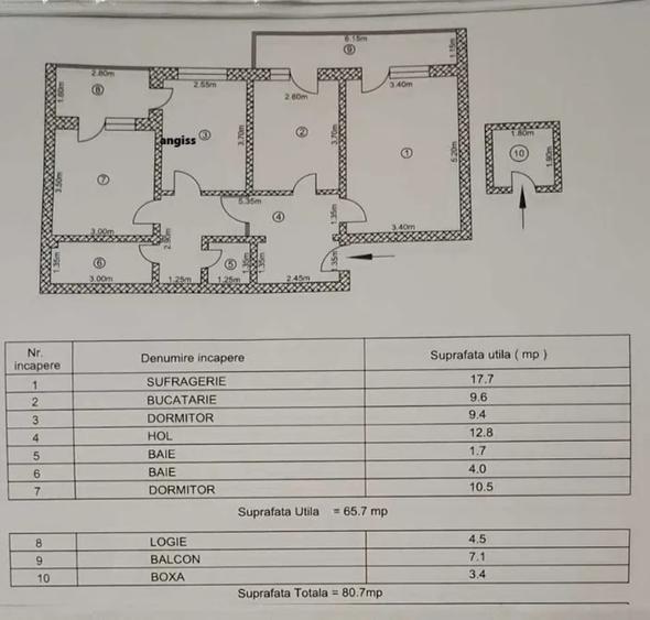 Apartament 3 camere cu Balcon - STR VICTORIEI - 10