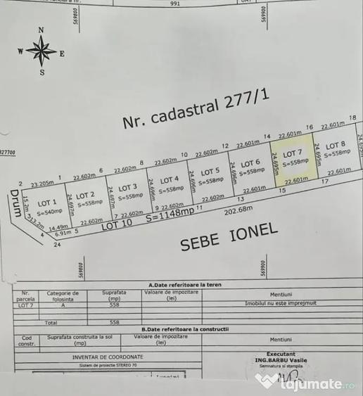 Teren de 683 mp, în Ciorogârla