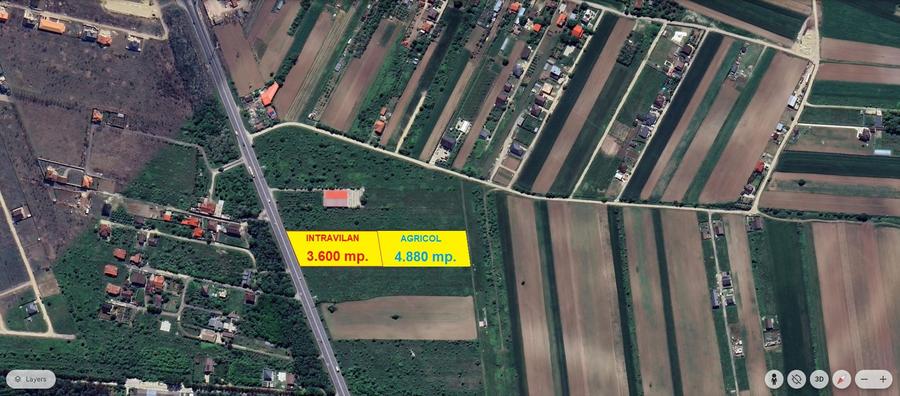 Tartasesti - stradal, 8.478 mp. teren intravilan cu deschidere de 33 m. la DN 7 - 4