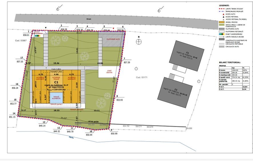 Teren cu fundatie si proiect autorizat pentru cabana lemn -Balcesti, Cluj - 5