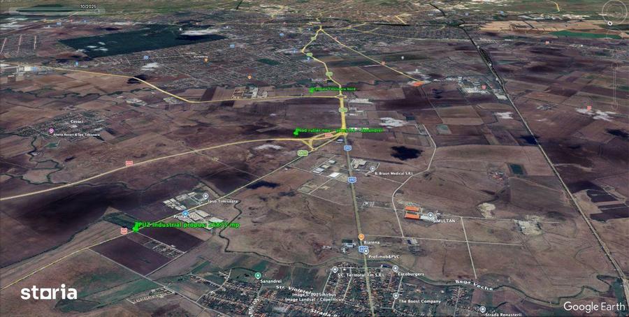 Sanandrei - Parcela Albastra - PUZ Industrial - utilitati complete - C - 2