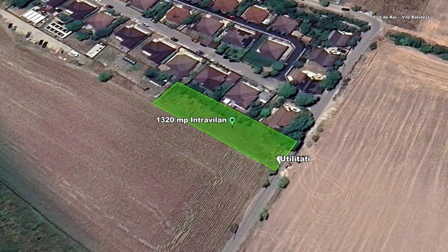 Teren intravilan, 1320 mp, la asfalt, in Balotesti - 3