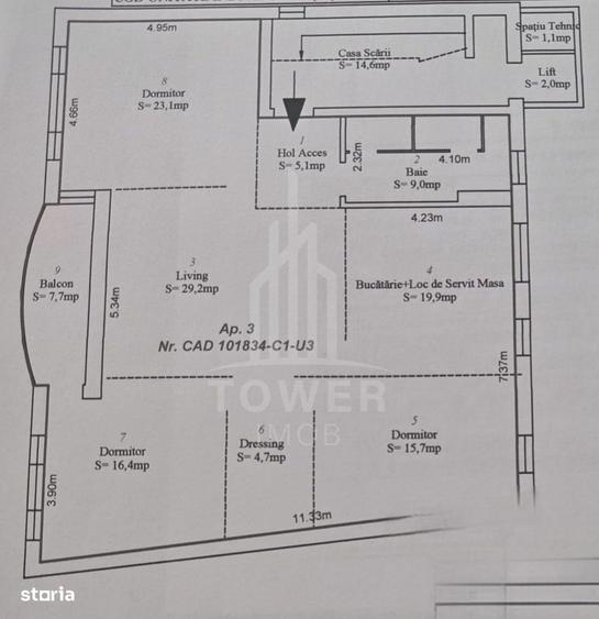 De inchiriat Cladire noua P+2, 123 mp utili, lift, parcare, zona cen - 2