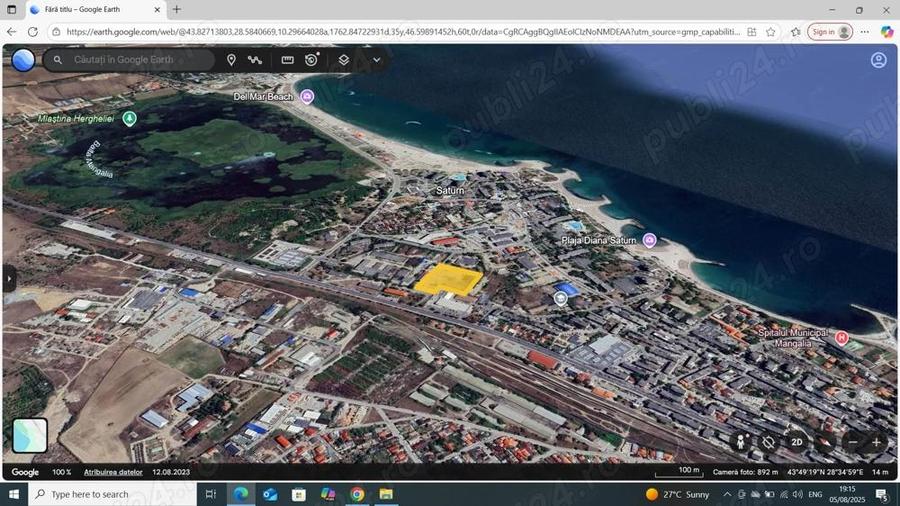 Mangalia Saturn teren intravilan construibil 12688mp pret 120euro mp - 1