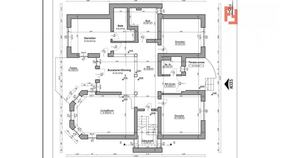 COMISION 0% Casa individuala 8 camere, Sacalaz - Pivnita, teren 1198 mp, asfalt - 41