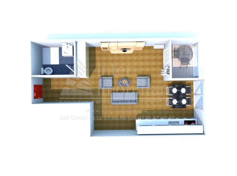 Studio 1 camera, 49 mp, Mamaia Nord,  Cod 161791 - 1