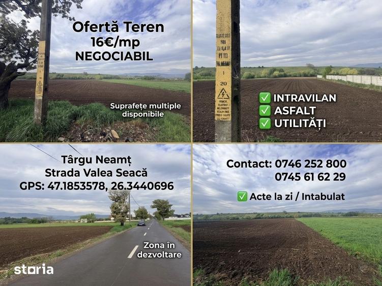 Targu Neam? - Str. Valea Seaca: Teren intravilan, asfalt, utilita?i - 1