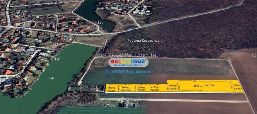 Loturi casa 760 mp Corbeanca vedere lac si padure Paradisul