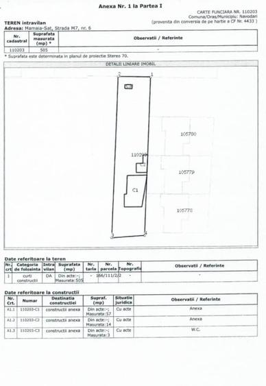 Teren intravilan Mamaia-Sat, str. M7 nr. 6, 505 mp, certificat urbanism P+4 - 4