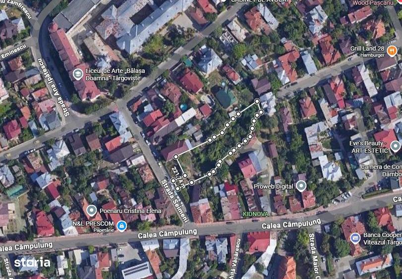 De vanzare teren intravilan 1.763 mp zona centrala, Targovi?te - 2