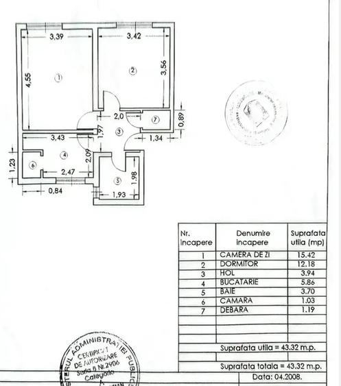 Apartament cu 2 camere decomandat în Tineretului