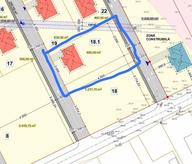 Parcela pe strada Francei de 800 mp - 1