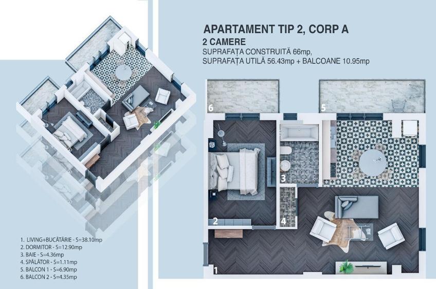 Direct Dezvoltator apartamente premium,la cheie ,de la 65.000 eur - 6