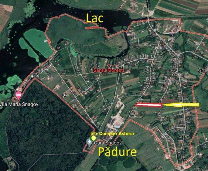 Teren intravilan zona lac Snagov curent asfalt gaz 500 mp 15699 euro fara TVA - 9