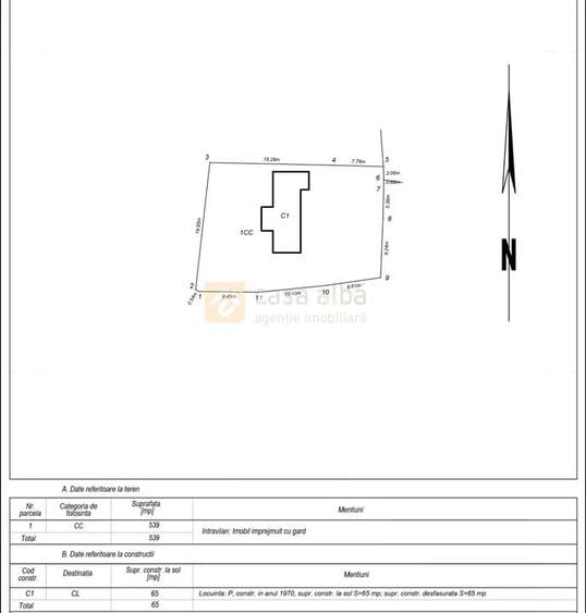 Bucsinescu - 539mp, teren intravilan, toate utilitatile