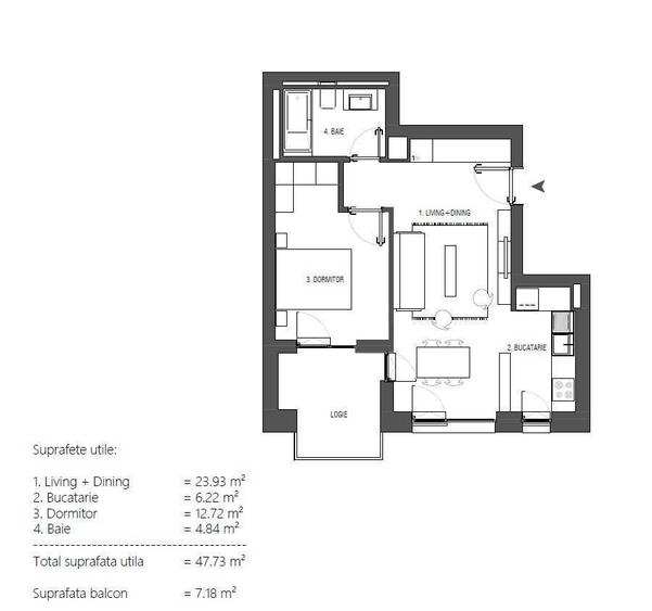 Apartament 2 camere loc parcare subteran inclus Complex Avalon Pipera - 1