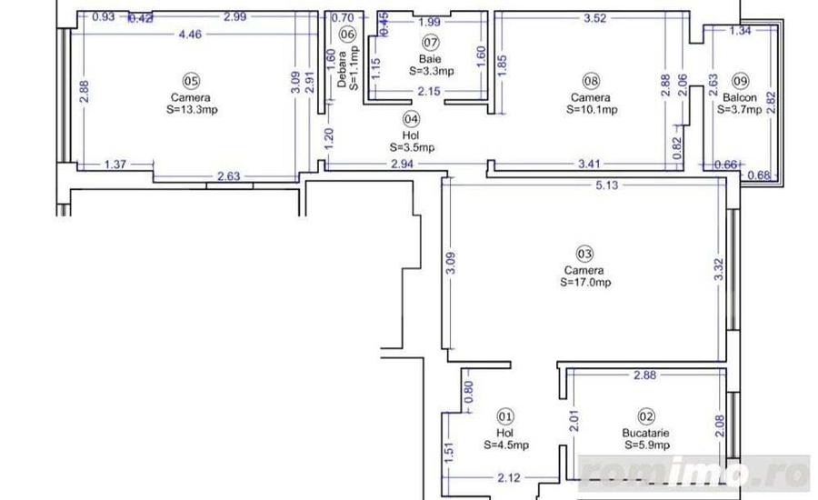 Apartament 3 camere, 60 mp, PIATA VICTORIEI - 6