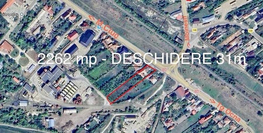2262mp Teren Intravilan DN12A Comane?ti Deschidere 31m Casa + Anexa - 2