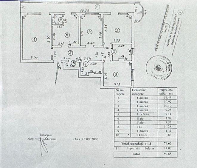 Apartament spatios 4 camere decomandate, etaj 7 din 10, Micro 18 - 9