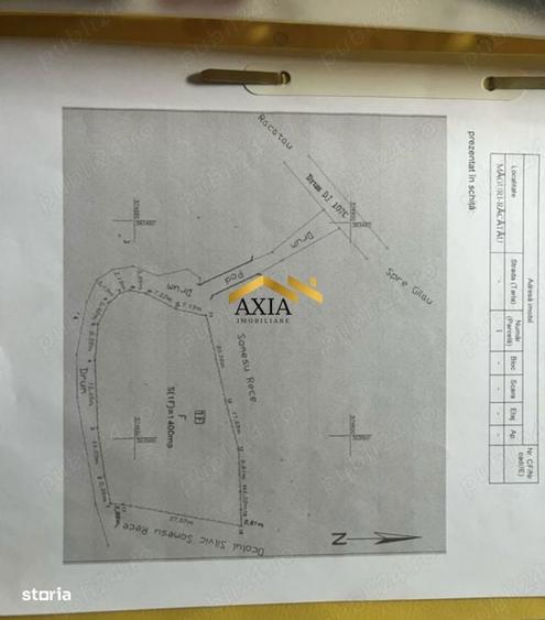 Teren de vanzare Maguri-Racatau 1400 mp, natura, utilitati aproape - 3