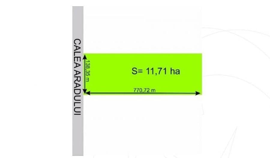 Proprietar, Teren 11,7 ha , Calea Aradului - 1