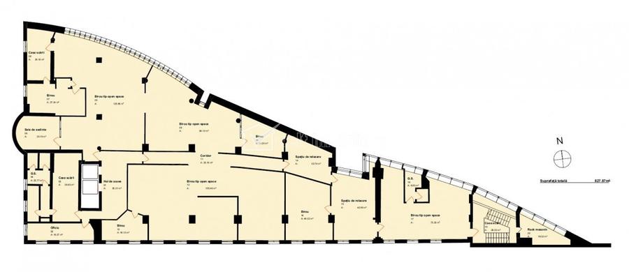 Spatiu birou 827mp posibilitate compartimentare, centru McDonalds - 3