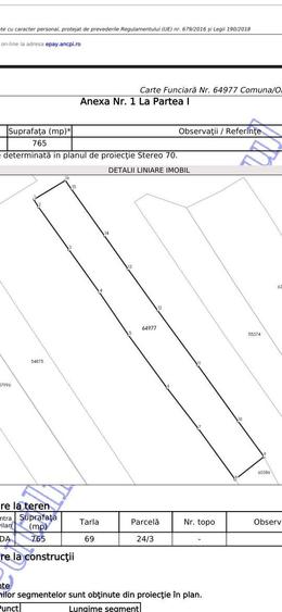 Teren 765 mp Bodogaia-Reghin, zona linistita, 38 /mp - 2
