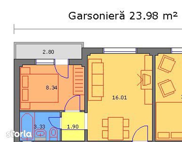 Garsoniera in Tei, Parc Plumbuita MT875-Et10 - 1