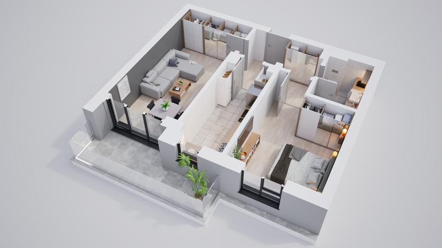 Apartament ideal de 2 camere, parcare subterană și verdeață din plin - 14