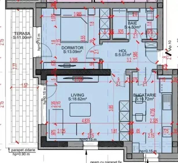 Apartament cu 2 camere decomandat în Theodor Pallady