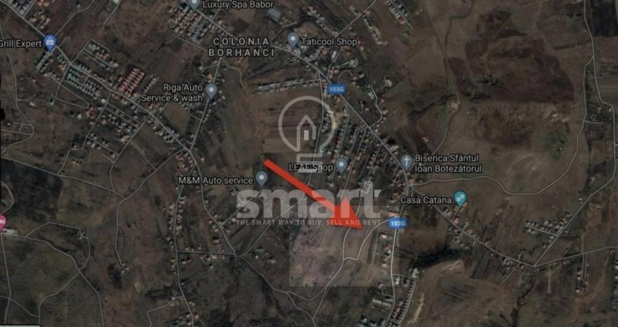 Teren de vanzare 1000mp Front 28 ml Borhanci - 1