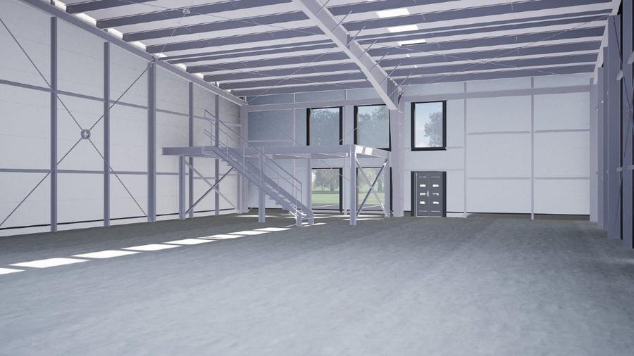 Anunt depozit / hala de vanzare – structura metalica, 540mp birou inc. - 1