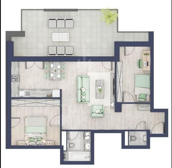 🏡 Apartament 3 camere modern, cu balcon de 22 mp - 1