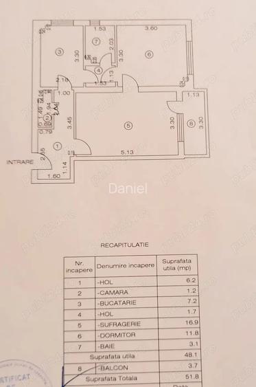 Apartament 2 camere, decomandat, etaj 2, bloc caramida, cartier Gara Apartament 2 camere, decomandat, etaj 2, bloc caramida, cartier Gara